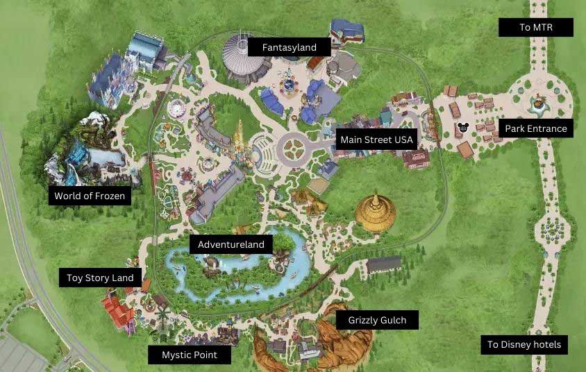 Hong Kong Disney Map